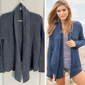 Wooden Ships Women's Blue Wool Blend Cardigan Sweater Size S/M 54119